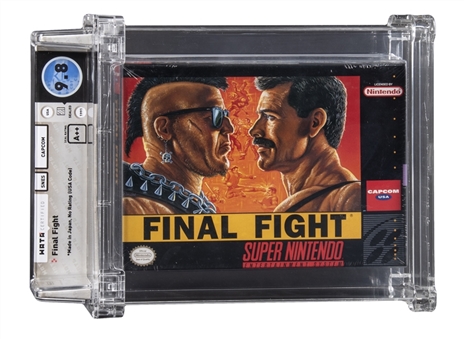 1991 SNES Super Nintendo (USA) "Final Fight" Sealed Video Game - WATA 9.8/A++